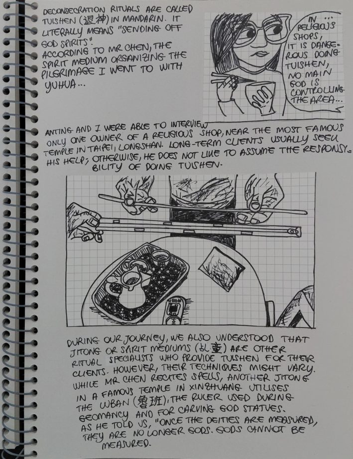 An example of a drawing realised for the exhibition